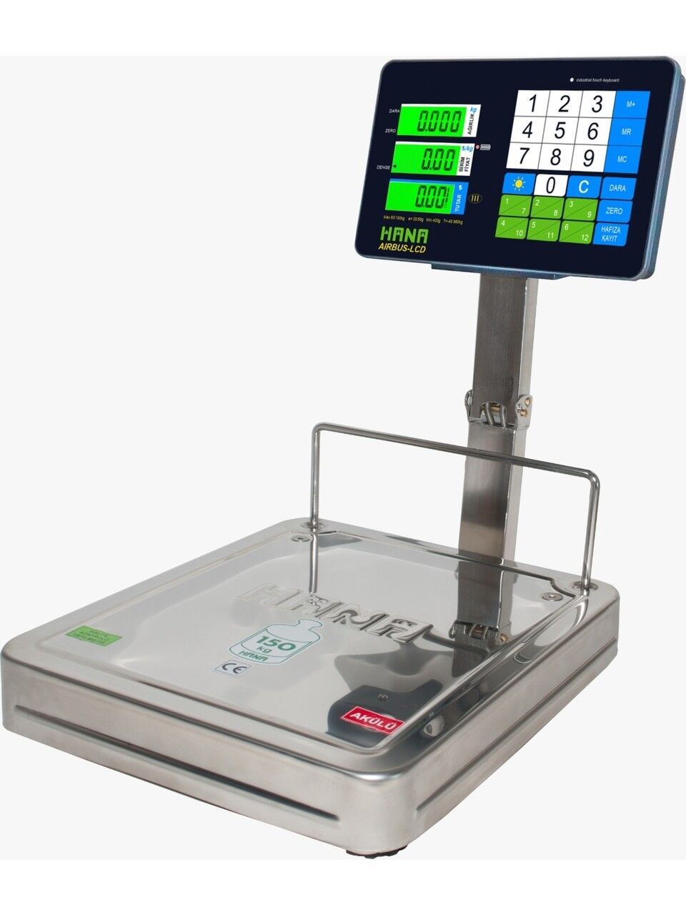 Hana Airbus 150 kg Paslanmaz Terazi – Dayanıklı, Akülü ve Yüksek Hassasiyetli Model Fıyat Hesaplamalı